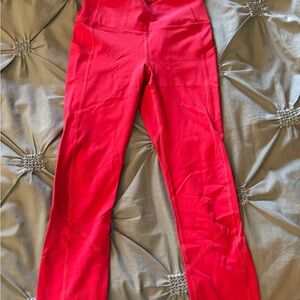 Lululemon Athletica Red Crop Leggings